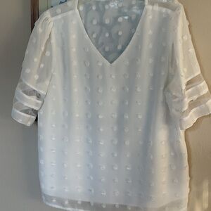 Beautiful white top!  Like new! Sz. XL